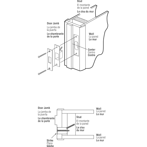 Image of Prime-Line U 9539 4-7 /8 In. Steel Brass Plated Armored Security Box Strike Plate for Hinged Doors (Single Pack)