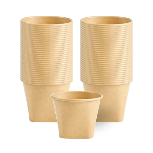 Image of Coppetta 6 Ounce Dessert Cups, 200 Greaseproof Ice Cream Cups - Lids Sold Separately, Square Bottom, Kraft Paper Yogurt Bowls, Disposable, For Sundaes, Mousse Or Puddings - Restaurantware