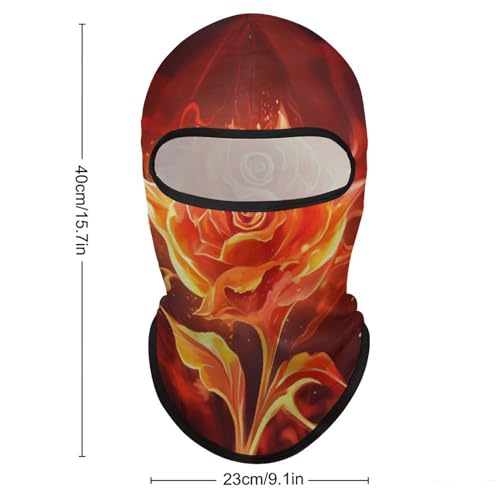 Balaclava Flame Rose para hombre y mujer, máscara facial con protección solar, transpirable y cubre toda la cabeza para senderismo, ciclismo, correr y conducir miniatura 2