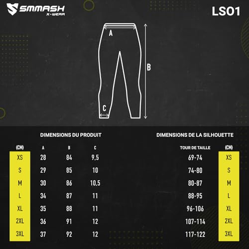Pantalon compression SMMASH technologie second skin legging long premium