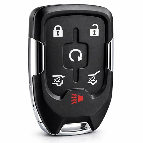 Image of 1x Smart Key Fob Replacement for 2015-2020 Chevy Suburban Tahoe GMC Yukon Yukon XL, HYQ1AA 13580802, Push to Start Only, Self Programmable with One Working Key