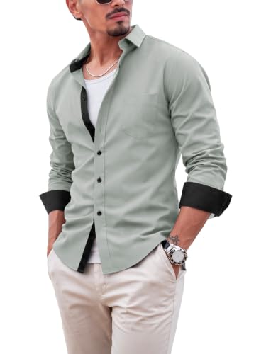 Image of Noble Monk Men's Full Sleeve Shirt | Casual Shirt for Men | Stylish Cotton Blend | Comfortable Everyday Wear | Button Down Clothing | Travel & Outdoor Apparel