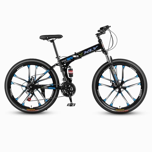 �}�E���e���o�C�N 26�C���` �܂肽���� 24�i�ϑ� �f�B�X�N�u���[�L �f���A���T�X�y���V���� �y�� ���Y�f�|�t���[�� �ʋ� �ʊw �X��� �I�t���[�h�Ή� MTB �K���g��160�`180cm (�u���b�N×�u���[)