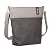 Produktbild Zwei Damen Umhängetasche Jana J12 Crossbody Bag 9 L Handtasche Bicolor Canvas-Stil passender Kosmetikbeutel extra Schultergurt & Schlüsselband, Schultertasche DIN-A4 passend (nubuk-stone)
