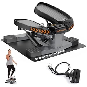 Sportsroyals Stair Stepper for Exercises-Twist/Mini Stepper with Resistance Bands and 330lbs Weight Capacity
