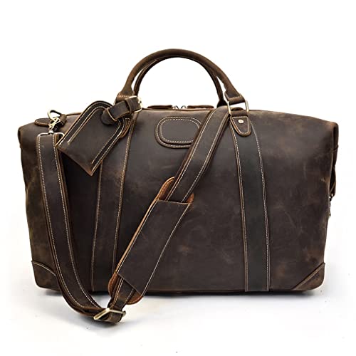 Business Man Bag Handbag Leather Male Duffle Bags Airplane Extra Large Luggage Bag(E)3
