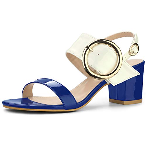 Allegra K Sandales à Talons Hauts 6 cm pour Femmes Tiefblau 41 Cover