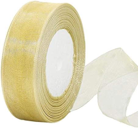 Sheer Black Organza Chiffon Ribbon 25mm for Gift Wrapping,45m Clear Chiffon Ribbon Hair Ribbon Birthday Gift Wrap Ribbon Halloween Ribbon Organza for Crafting,Making Wreath Bows,Wedding Decorations