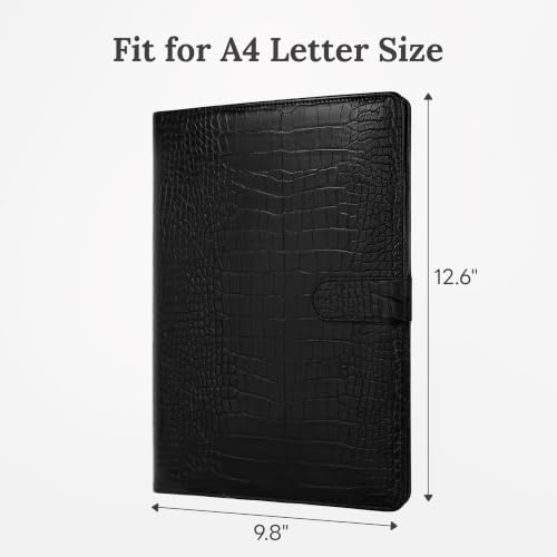 Image of Clipboard Folder Padfolio, Mymazn Writing Portfolio Faux Leather Clipboards with Cover for Legal Pad Holder Letter Size A4 8.5 x 12 for Business Conference Notepad Clip Boards