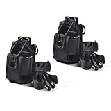 ユニバーサルラジオホルスター コンパクトトランシーバーポーチ 小型 2ウェイラジオケース ストラップ付き Kenwood Motorola Talkabout Baofeng UV5R用(2個パック)