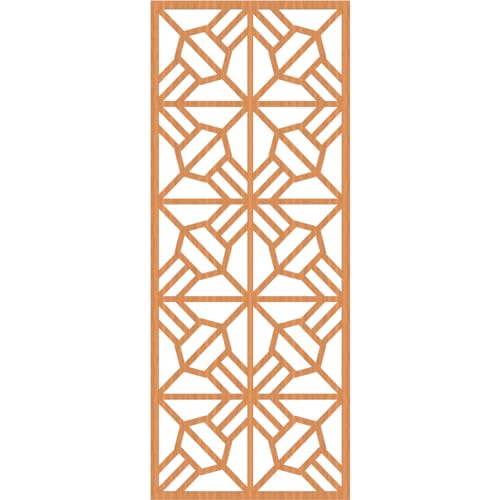 Image of 33 3 /8 inchW x 84 3 /8 inchH x 1 /4 inchT Auburn Decorative Fretwork Wood Wall Panels, Cherry