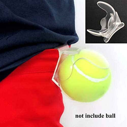 BREEZEY Tennis Equipment, Tennis Ball Clip Holder Waist Clip Transparent Holds Training Accessories - Thumbnail 2