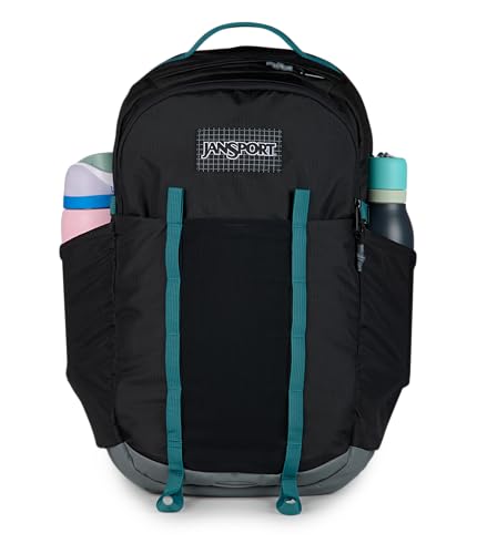 Image of JanSport 34L All Around Pack - 15 inch Laptop Sleeve, Smokey Grit | Versatile Rucksack w /Hydration Sleeve, Reflective Accents & Safety Whistle
