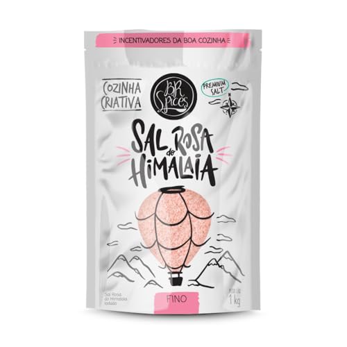 BrSpices - Sal Rosa Do Himalaia Iodado Fino BR Spices Pouch 1KG BrSpices - Sal Rosa Do Himalaia Iodado Fino BR Spices Pouch 1KG