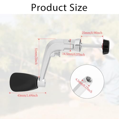 Salbsever 589854_1_MSRA1Z9D 2Pcs Fishing Reel Handle Universal Power Crank Knob Arm Freshwater Rods, Fishing Reel Rotary Knob Power Handle, Fishing Rod Handle Reel Power Handle Grips Fishing Reel Replacement Parts thumb #1