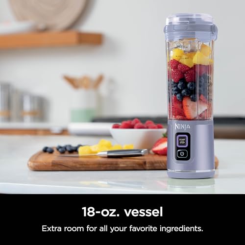 Image of Ninja Blast Portable Blender, Cordless, 18oz. Vessel, Personal Blender For-Shakes and Smoothies, BPA Free, Leakproof-Lid and Sip Spout, USB-C Rechargeable, Dishwasher Safe, Tinted Lavender, BC151LD
