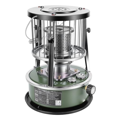 Luocute Portable Kerosene Heater, 5.2L Tank 20-25 Hours Heating with Adjustable Height Safety Net, for Camping Garage Home Emergency Indoor Outdoor Use