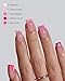 BTArtboxnails French Tip Press On Nails - Pink Short Square Valentines Press On Nails, Soft Gel Nail Tips, 160Pcs Soak Off Acrylic Fake Nail Extension in 16 Sizes