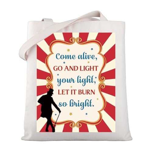 WSNANG Circus Themed Showman Inspired Tote Bag Circus Lover Shoulder Bag Musical Merchandise Musical Lover Gift
