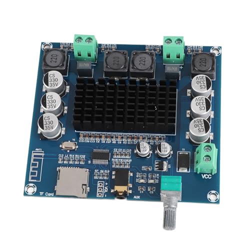 Placa de potencia ajustable Bluetooth EMUKOEP 100Wx2 con disipador térmico de aleación 6