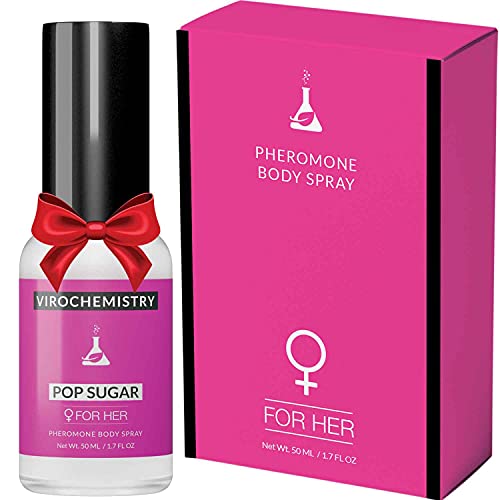 Pheromones For Women (POP SUGAR) Body Spray - Elegant, Ultra Strength Organic Human Pheromones Fragrance Body Spray 50mL - [Human Grade Pheromones to Attract Men]