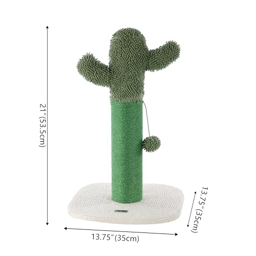 Rascador para gatos torre de yute verde 21 pulgadas miniatura 5