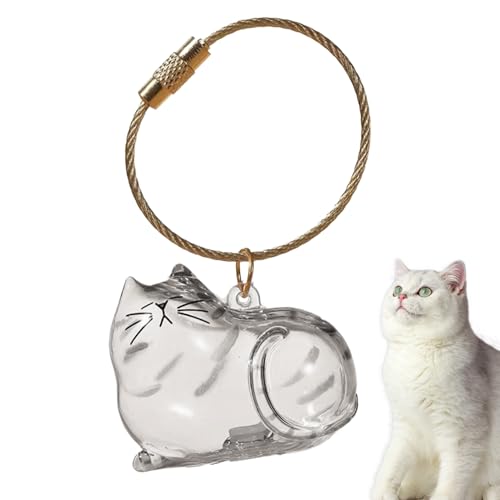 Llavero Conmemorativo P-elo Mascota, Colgante Recuerdo para Guardar P-elo, Colgante Cápsula Keepsake Llavero P elo De Gato, Accesorio De Recuerdo Para Mascotas de Gato para Mochila, Bolso y Llaveros