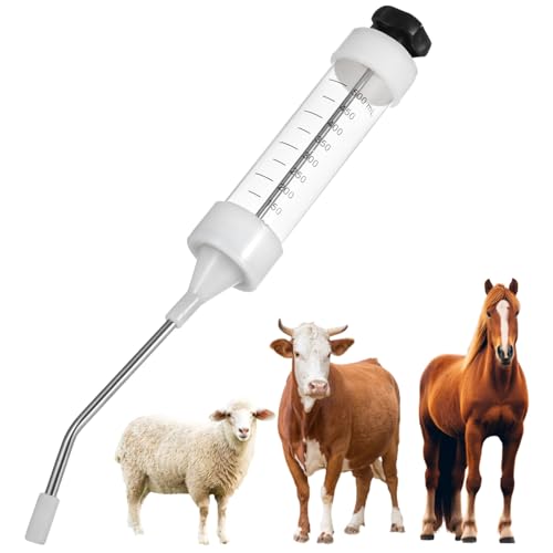 yeesport Veterinary Metal Feeding Gun, 500 ml Oral Drencher for L...