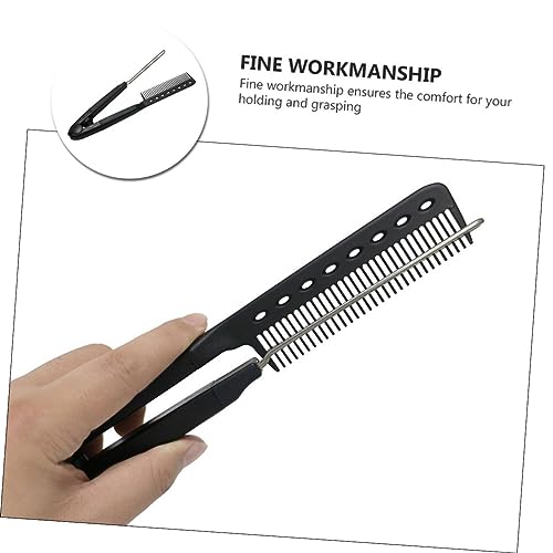 3 piezas Plancha para el cabello en forma de cepillo profesional, cepillo alisador en forma de V, peine alisador con dientes, adecuado para uso familiar, viajes y al aire libre miniatura 5