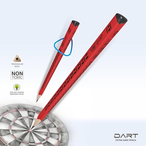 Image of Dart Wooden Pencils - 50 Count Jar | Premium HB Lead | Smooth Writing, Break-Resistant Core | Ideal for School, Office & Home Use