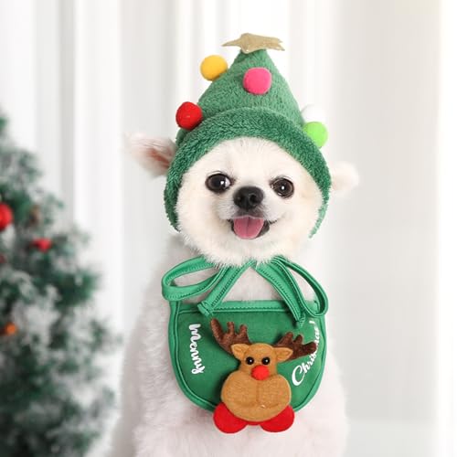 Disfraz de Sombrero y Pañuelo Navideño para Perro Pequeño Mediano miniatura 6