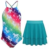 Girls Swimsuits Size 14 One Piece Teen Girls Swimsuits Bathing Suit Swimwear Tankini Swimsuit Unicorn