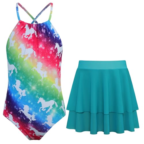 Girls Swimsuits Size 14 One Piece Teen Girls Swimsuits Bathing Suit Swimwear Tankini Swimsuit Unicorn