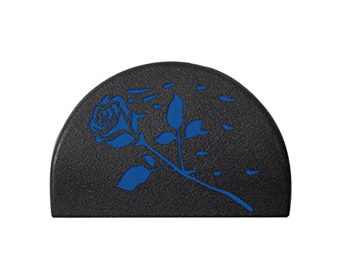NDZ Performance Jentra JP-1 Grip Slug Plug for Glock 17 19 20 21 22 23 24 31 32 34 35 37 38 GEN 1-3 Custom Engraved - Rose Swoosh Petals - Dark Blue Paint Fill