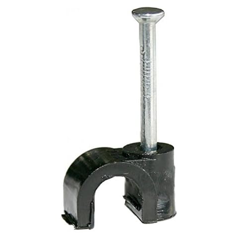 Cable-Core Cable clips black 100 Pack for 4.0 mm round cable Cover
