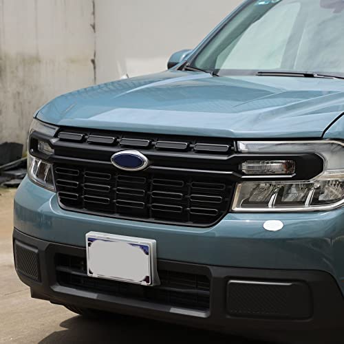 Image of TOYCIDFG Car Front Grille Cover Trim Strips Compatible with Ford Maverick 2022 2023 2024 Truck Grille Trim Strips Cover Frame Car Decoration Accessories (Matte Black)