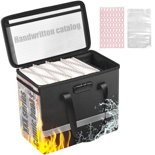 Nexazen Fireproof Comic Book Storage Box Holds 140+ Comics