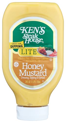 24 oz Squeezable Bottle - Ken's Steak House LITE Honey Mustard