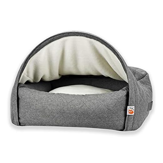 Sleepy Fox® by KONA CAVE®- Cama Cueva para Perros - Iglú - Nido - Gorrión - Grande – Gris