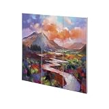 cuadro scott scale 910 Material: madera. Scott Naismith Placa cuadrada de madera Etive Flow, multicolor, 30cm x 30cm