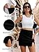 DZJYCJ Black Mini Skirt High Waisted Y2K Bodycon Slit Stretchy Short Sexy Skirts for Women(BK,M)