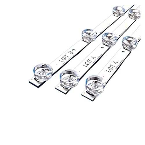 NBCNZCTSAS 3pcs LED Strip Fit for LG 32LB5800 32LF560V Adecuado LGIT UOT A B 6916L-1974A 1975A 6916L-2223A 2224A Ajuste for Innotek DRT 3.0 32 Adecuado Wrooeee 0418d 0419d