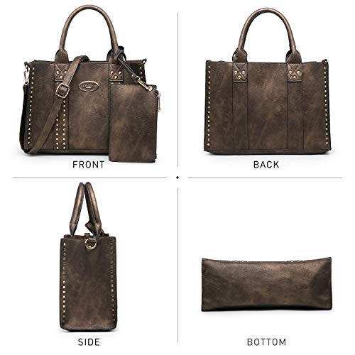Image of Dasein Women's Designer Handbags Fashion Satchel Handbags Shoulder Bags Top Handle Work Bags w /Belt
