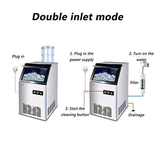 IW.HLMF 2 in 1 Eismaschine, Eismaschine Automatische Reinigung Tragbare handelsübliche Arbeitsplatte High-Definition – Bild 3