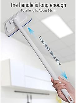 Bathtub Cleaner with Long Handle - Multifunctional Wall Tile and Floor Brush, Window Glass and Sponge Cleaner, Removable Bathtub Brush