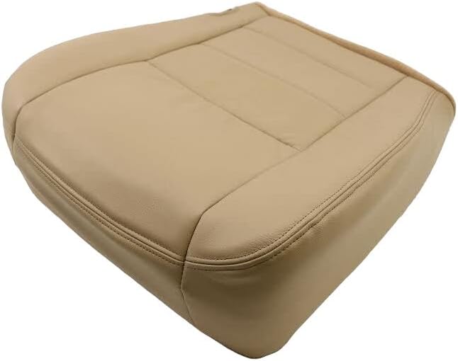 2002 to 2007 for for Ford F350 Super Duty Lariat Passenger Bottom Leather Seat Cover TAN