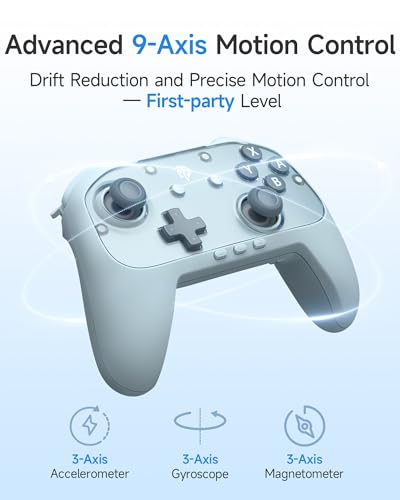 Image of EasySMX S10C Switch 2 Pro Controller with Instant Wake-Up, Hall Effect Joysticks, HD Rumble, Motion Control, 2 Back Buttons, Turbo, C Buttons, for Switch 2 /Switch /PC /iOS /Android