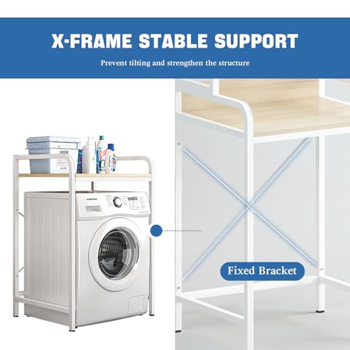 Support de rangement au-dessus des toilettes gain de place blanc