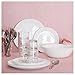 Ikea OFTAST Kitchen & Dining, Tempered Opal Glass Classic Side Plates (19cm) Pack of 6