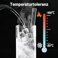 6 Stück Bubble Tea Strohhalme,14 mm×21,5 cm Glas Strohhalm Wiederverwendbar – Ansicht 6
